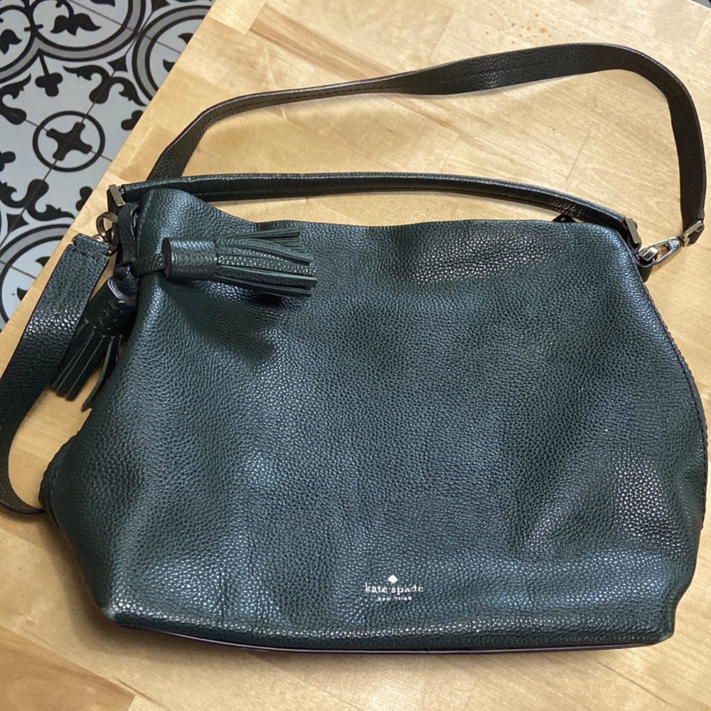 Kate Spade leather shoulder bag with handle and crossbody strap